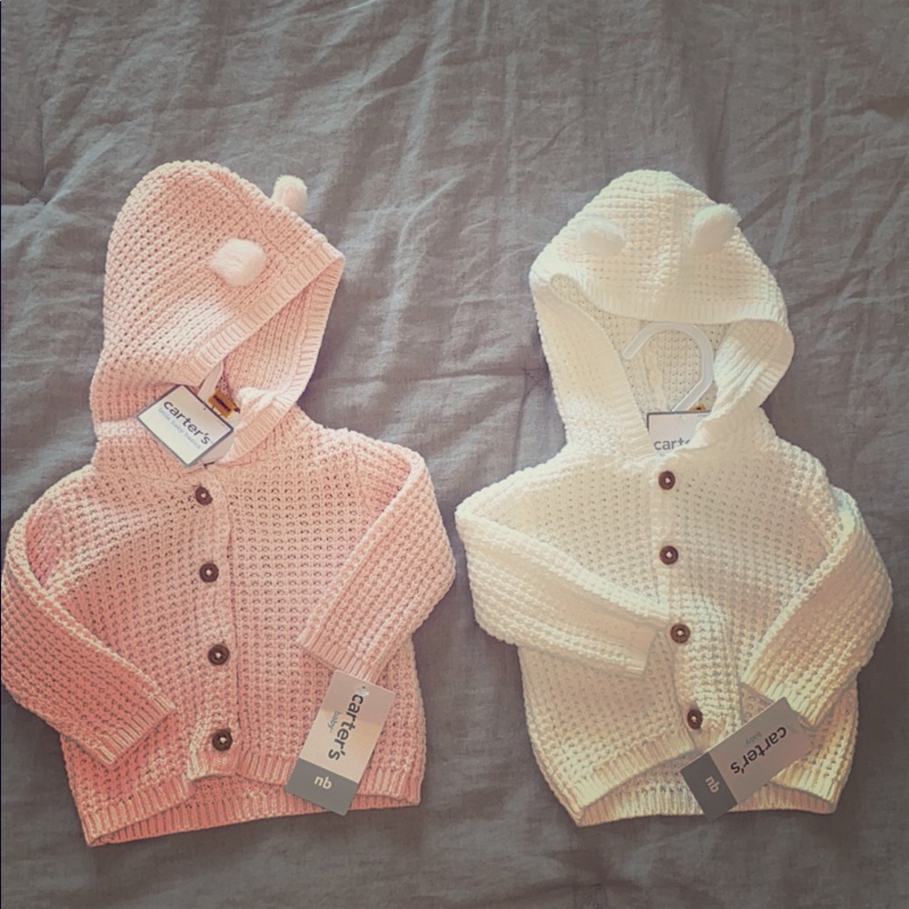 2 Carter’s Newborn sweaters